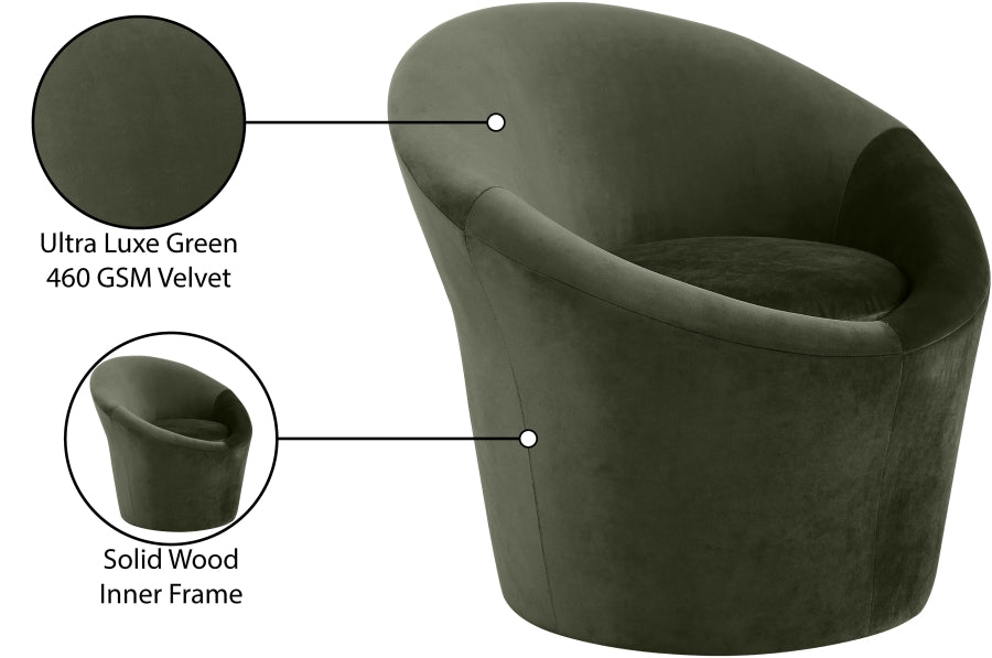Tristan Velvet Upholstered Accent Chair