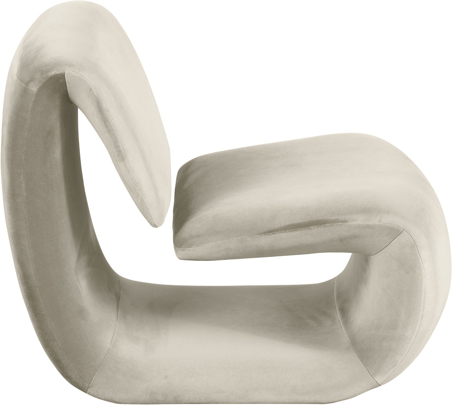 Fauteuil d'appoint rembourré en chenille Vivi 