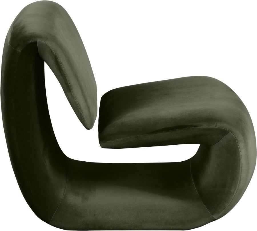 Fauteuil d'appoint rembourré en chenille Vivi 