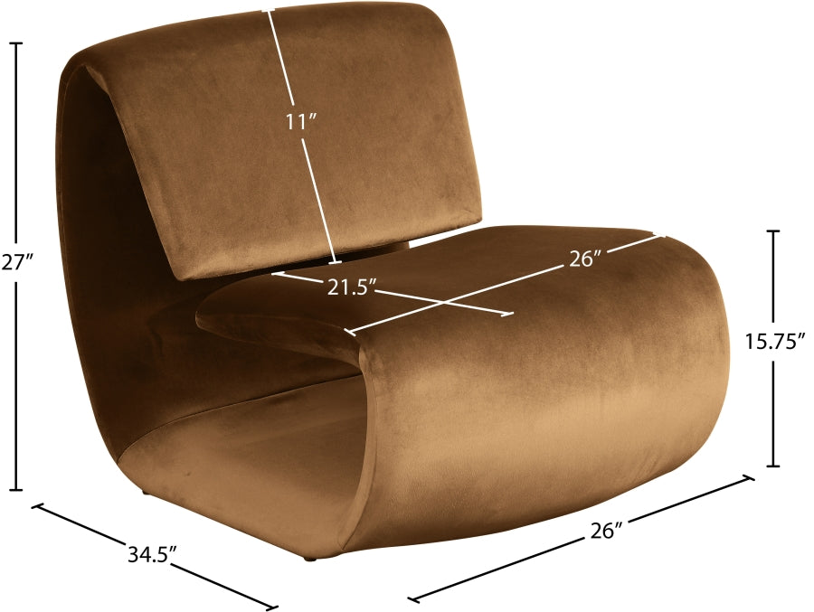 Fauteuil d'appoint rembourré en chenille Vivi 