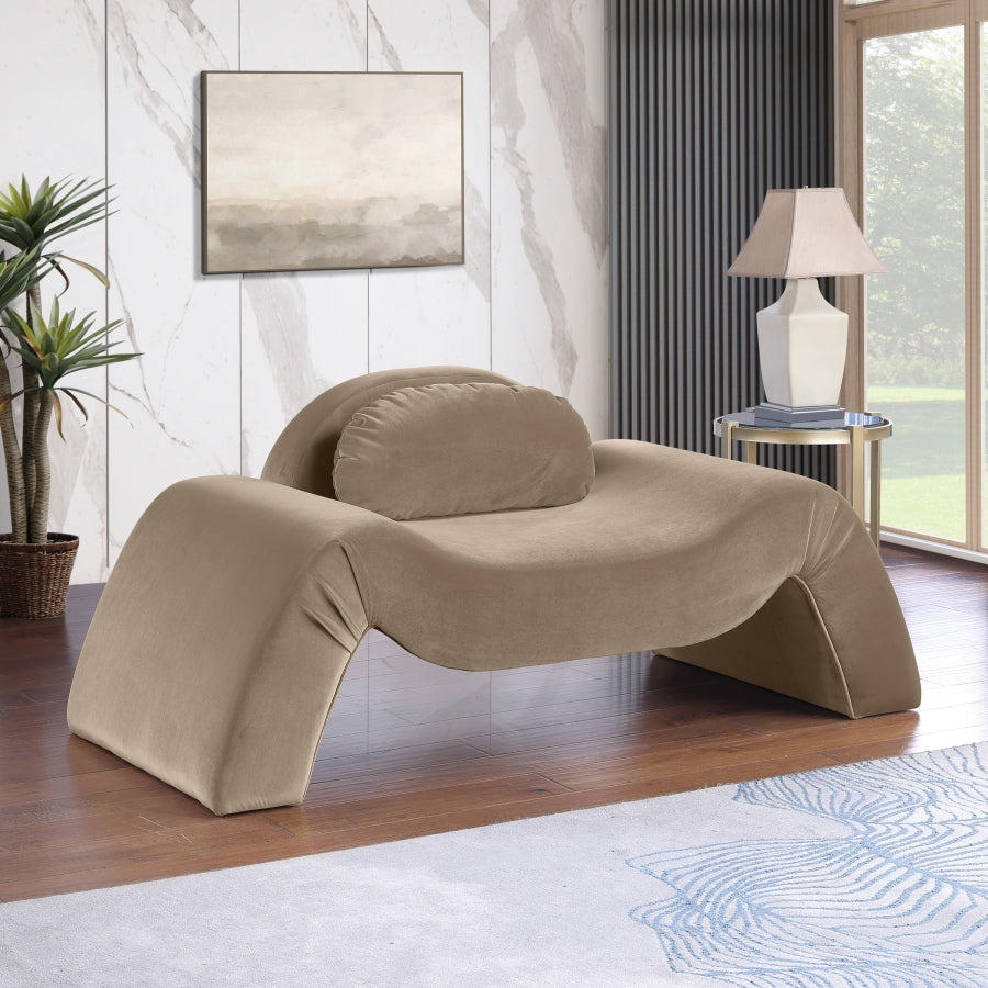 Fauteuil d'appoint rembourré en chenille Vivi 