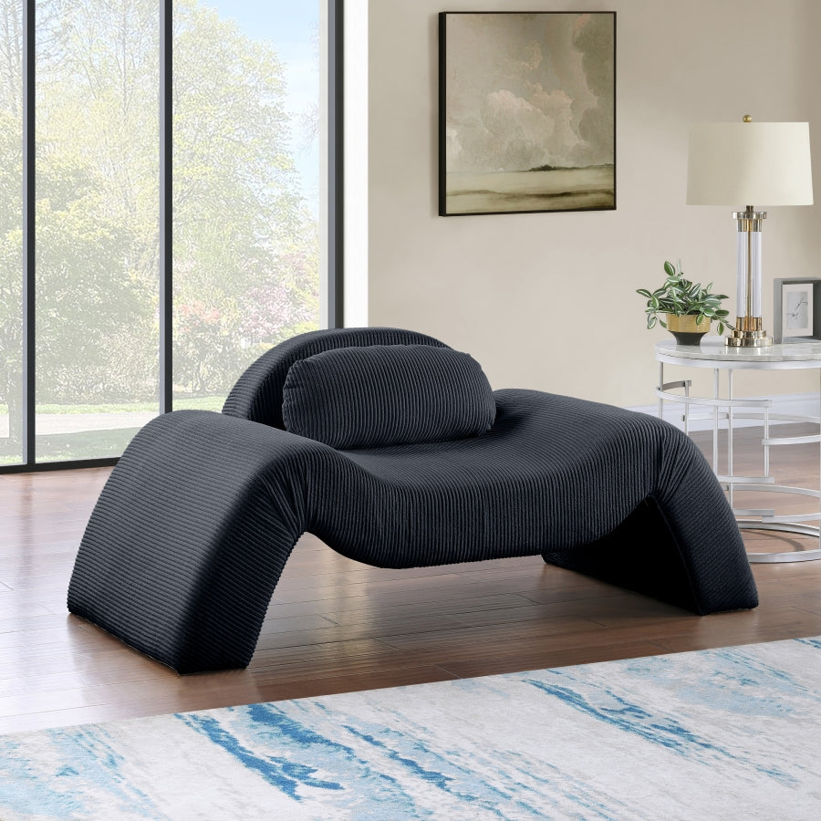 Fauteuil d'appoint rembourré en chenille Vivi 