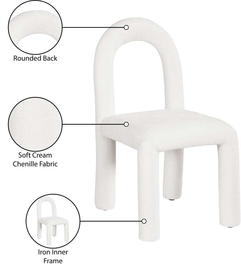 Fauteuil d'appoint rembourré en chenille Vivi 