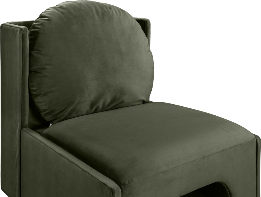 Fauteuil d'appoint rembourré en chenille Vivi 