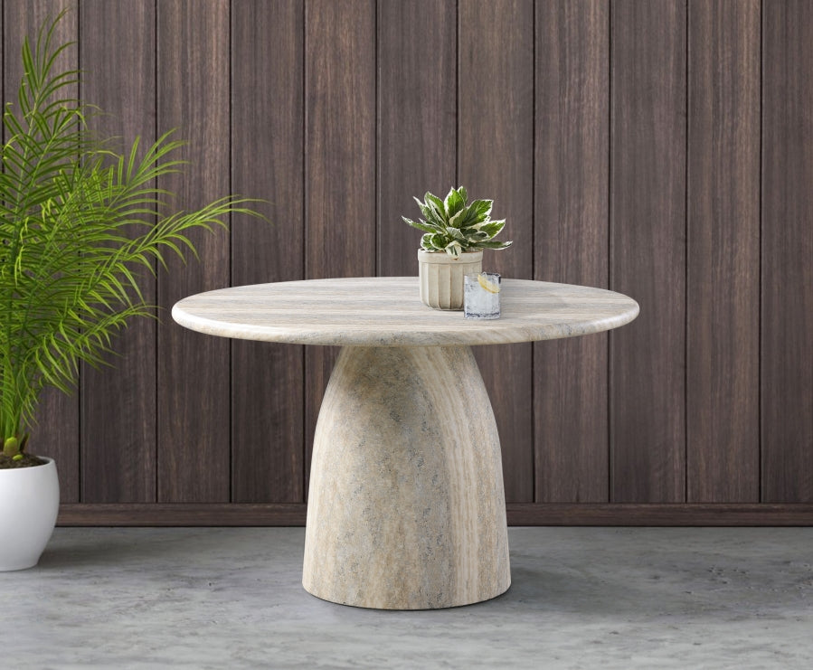 Cosenza Travertine Finish Indoor / Outdoor Concrete Dining Table