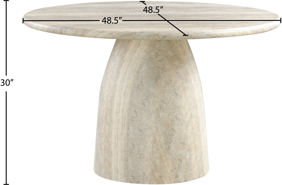 Cosenza Travertine Finish Indoor / Outdoor Concrete Dining Table