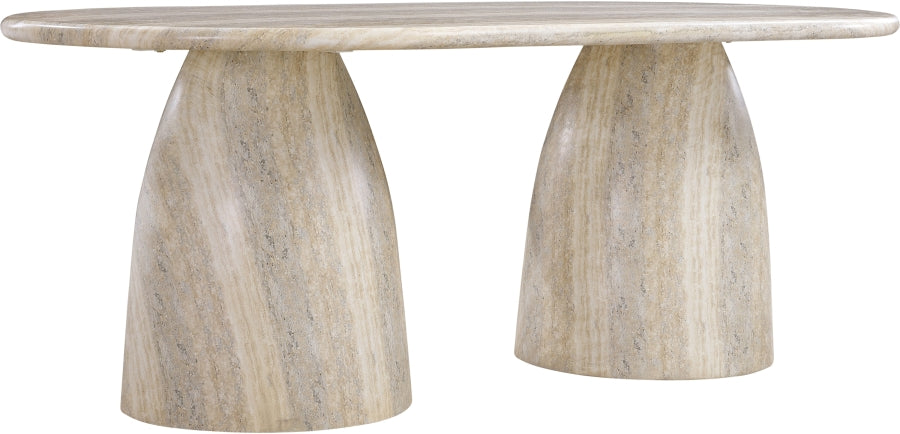 Cosenza Travertine Finish Indoor / Outdoor Concrete Dining Table