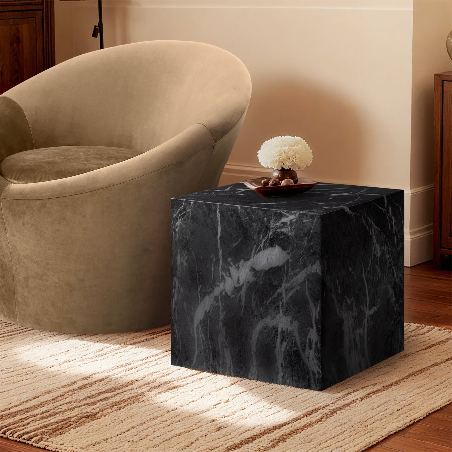 Piazza Marble Finish Indoor / Outdoor Concrete End Table