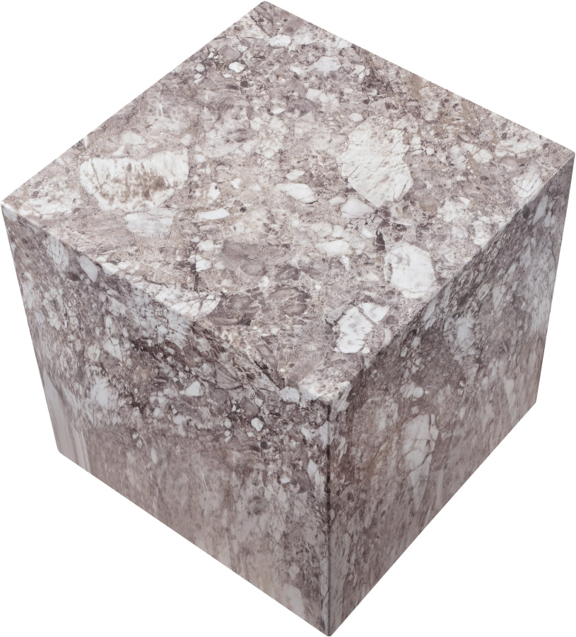 Piazza Marble Finish Indoor / Outdoor Concrete End Table