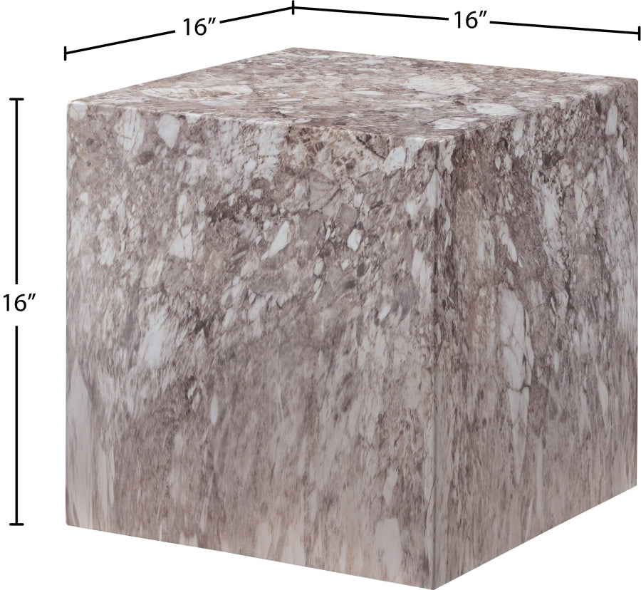Piazza Marble Finish Indoor / Outdoor Concrete End Table