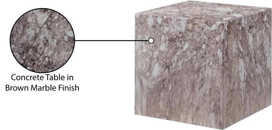 Piazza Marble Finish Indoor / Outdoor Concrete End Table