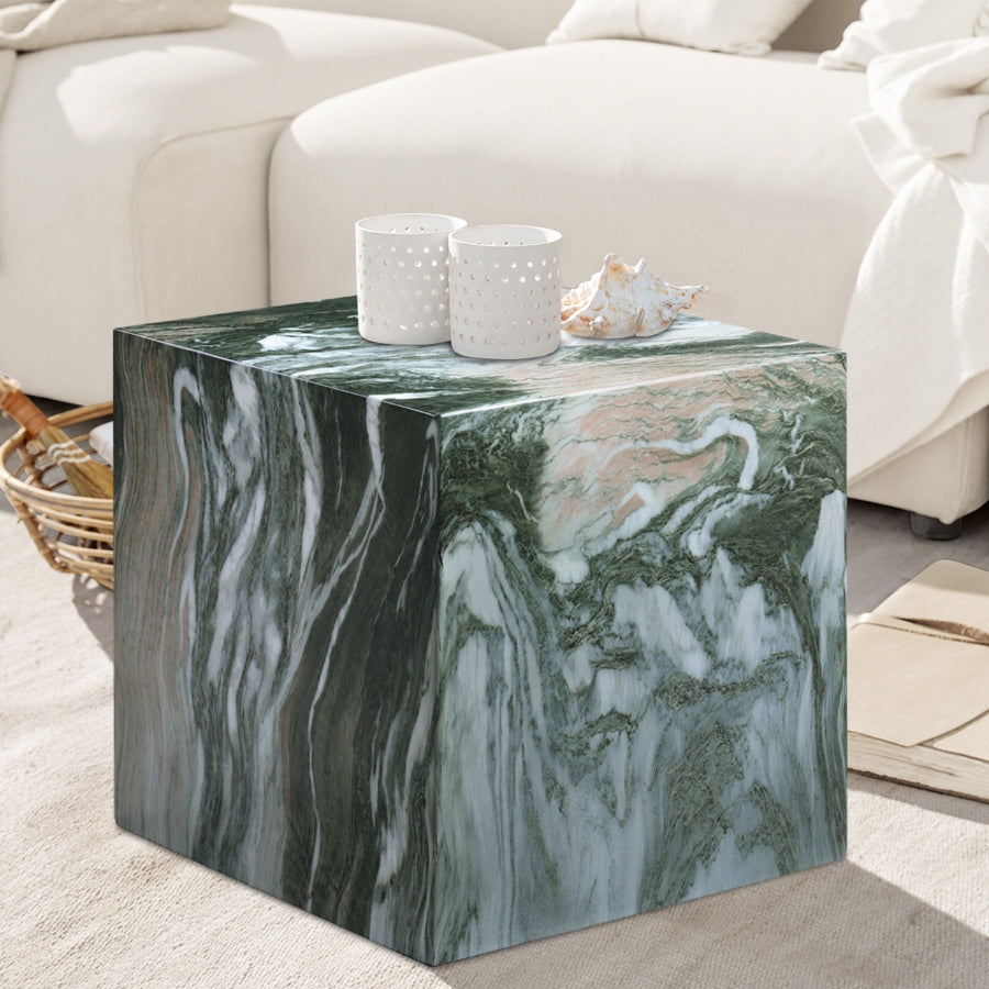Piazza Marble Finish Indoor / Outdoor Concrete End Table