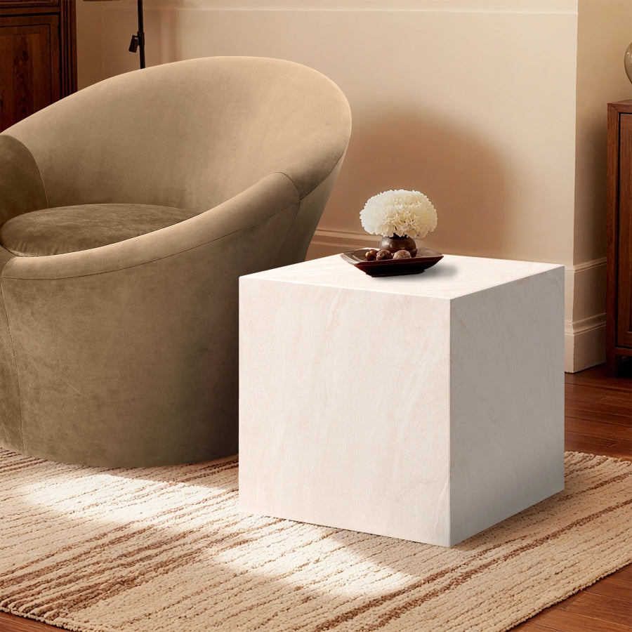 Piazza Marble Finish Indoor / Outdoor Concrete End Table