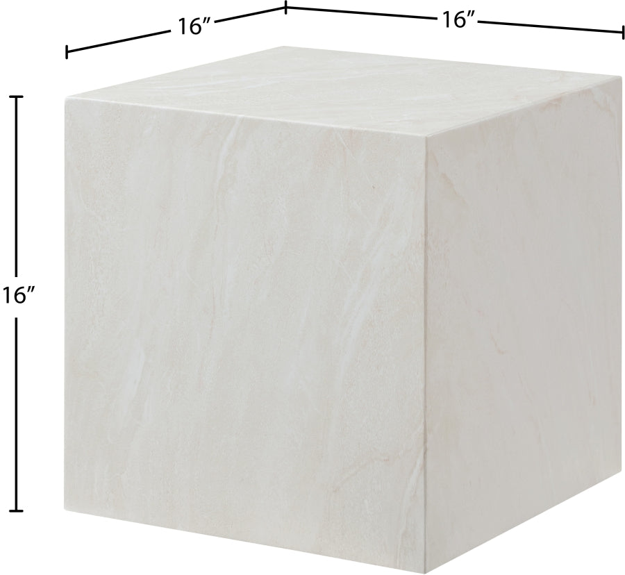 Piazza Marble Finish Indoor / Outdoor Concrete End Table