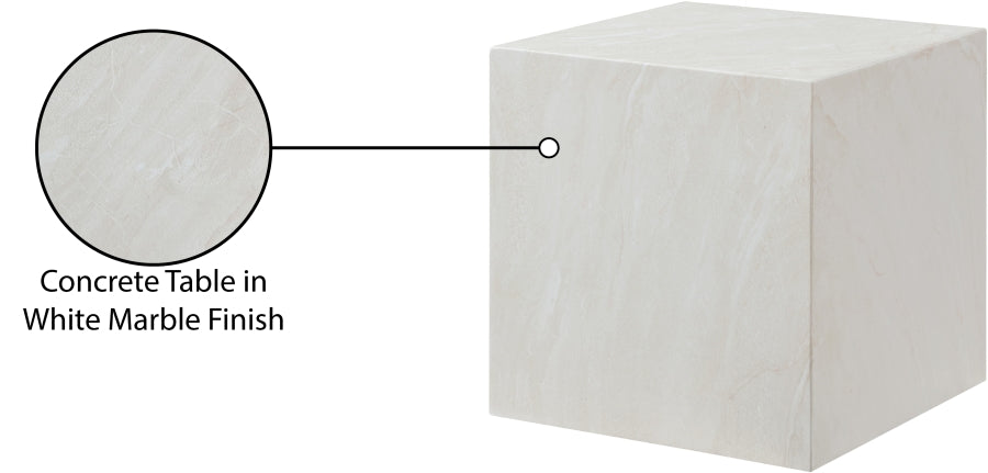 Piazza Marble Finish Indoor / Outdoor Concrete End Table