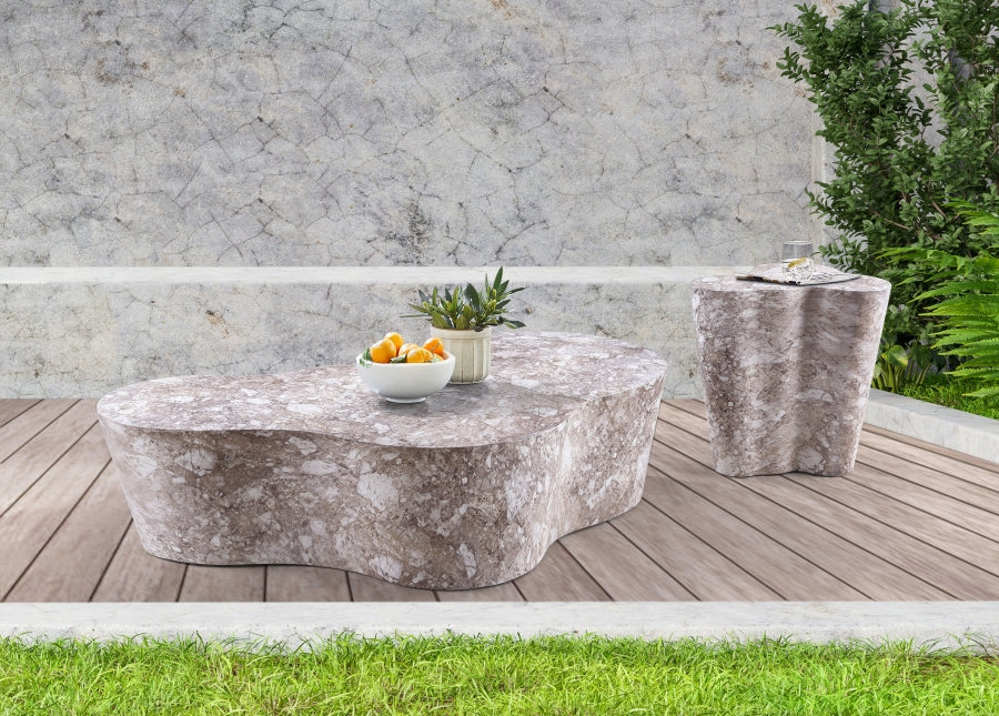 Monza Marble Finish Indoor / Outdoor Concrete End / Side Table