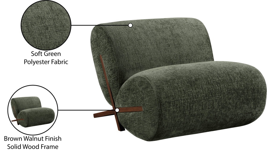 Fauteuil d'appoint rembourré en chenille Vivi 