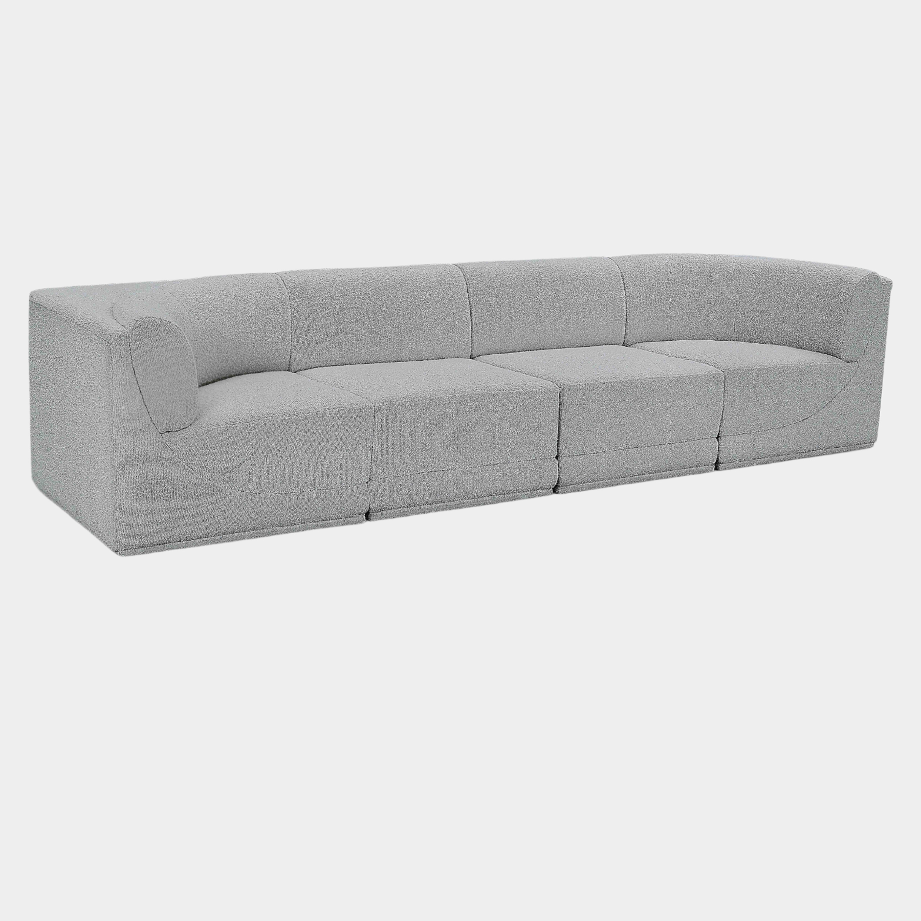 Ollie Boucle Fabric Sofa with Armrest