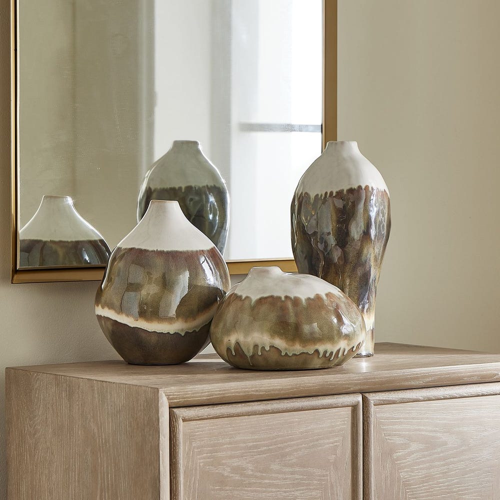 Earthflow Outdoor Vases, S/3