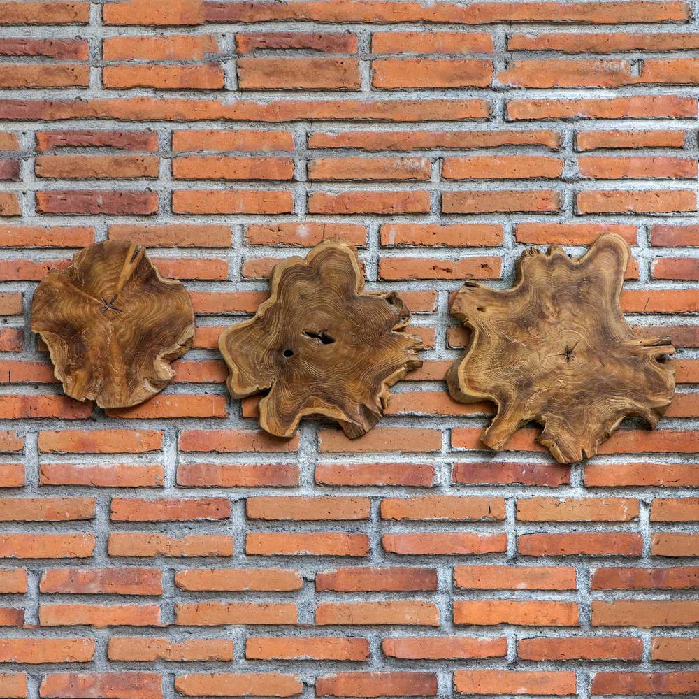 Kalani Outdoor Wood Wall Decor, S/3