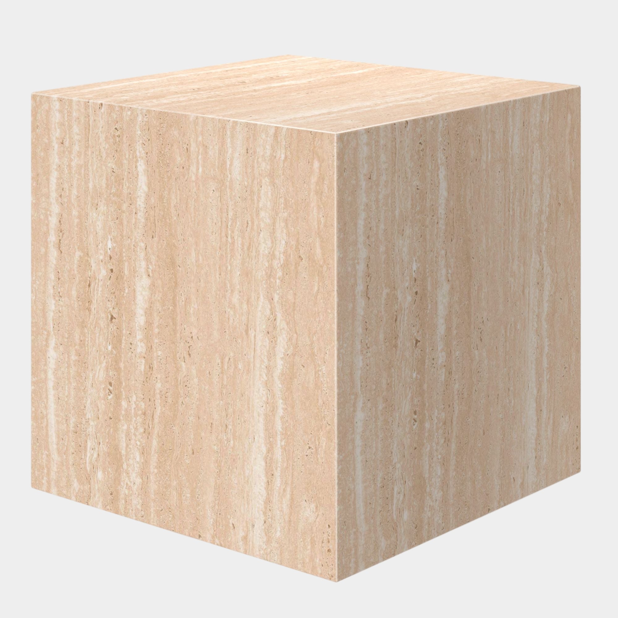 Artemis Contract Grade Square Accent Table in Travertine