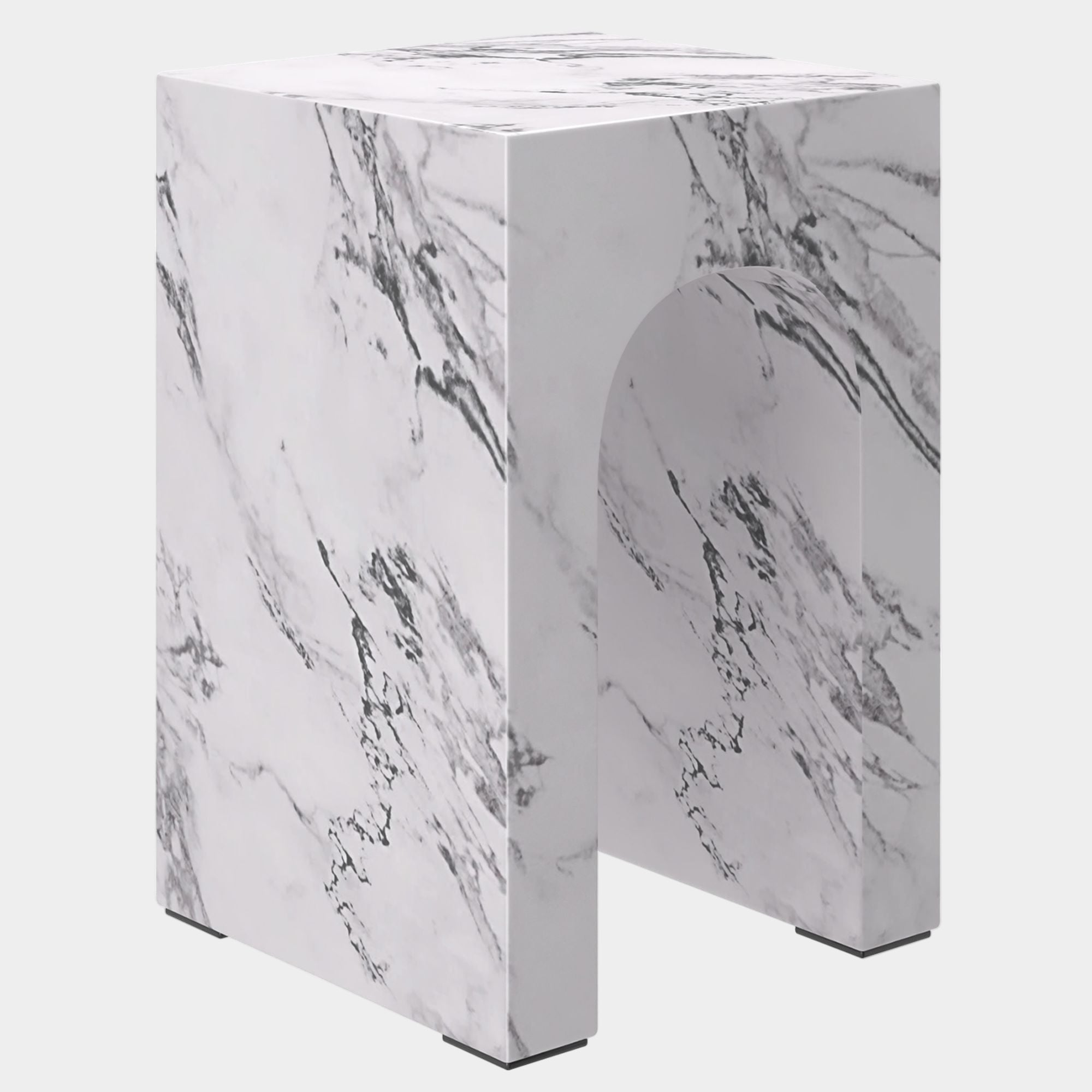 Atticus Contract Grade Accent Table in Bulgari White