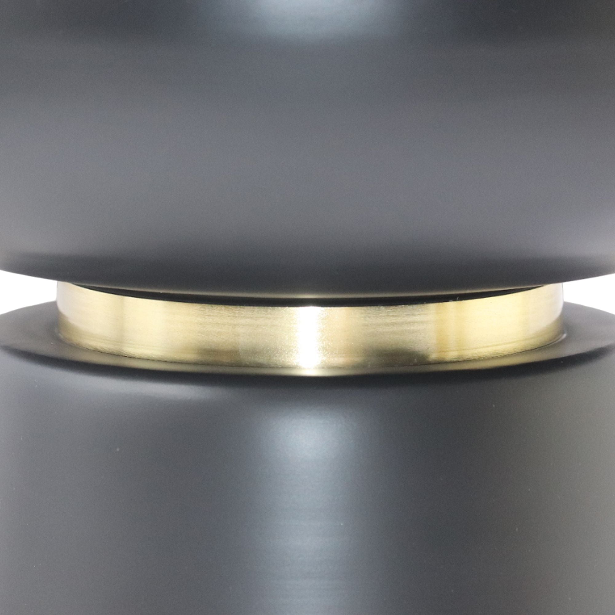 lora Accent Table in Black and White and Brushed Gold