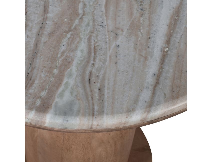 Martina Round Accent Table in Walnut