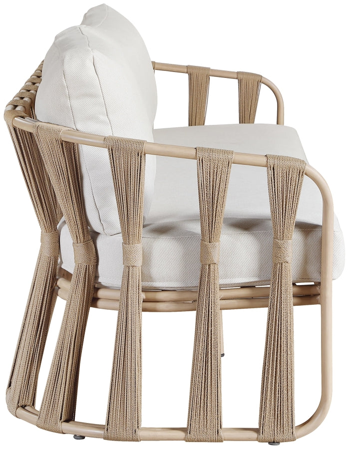 San Pietro Resilient Waterproof Fabric Upholstered Outdoor Patio Loveseat