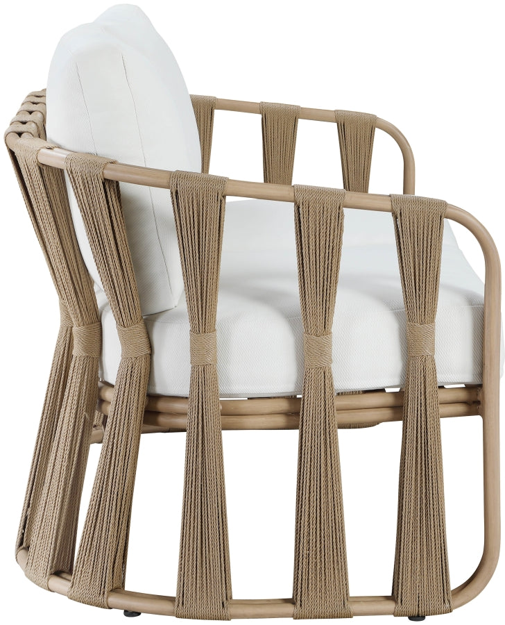 San Pietro Resilient Waterproof Fabric Upholstered Outdoor Patio Loveseat