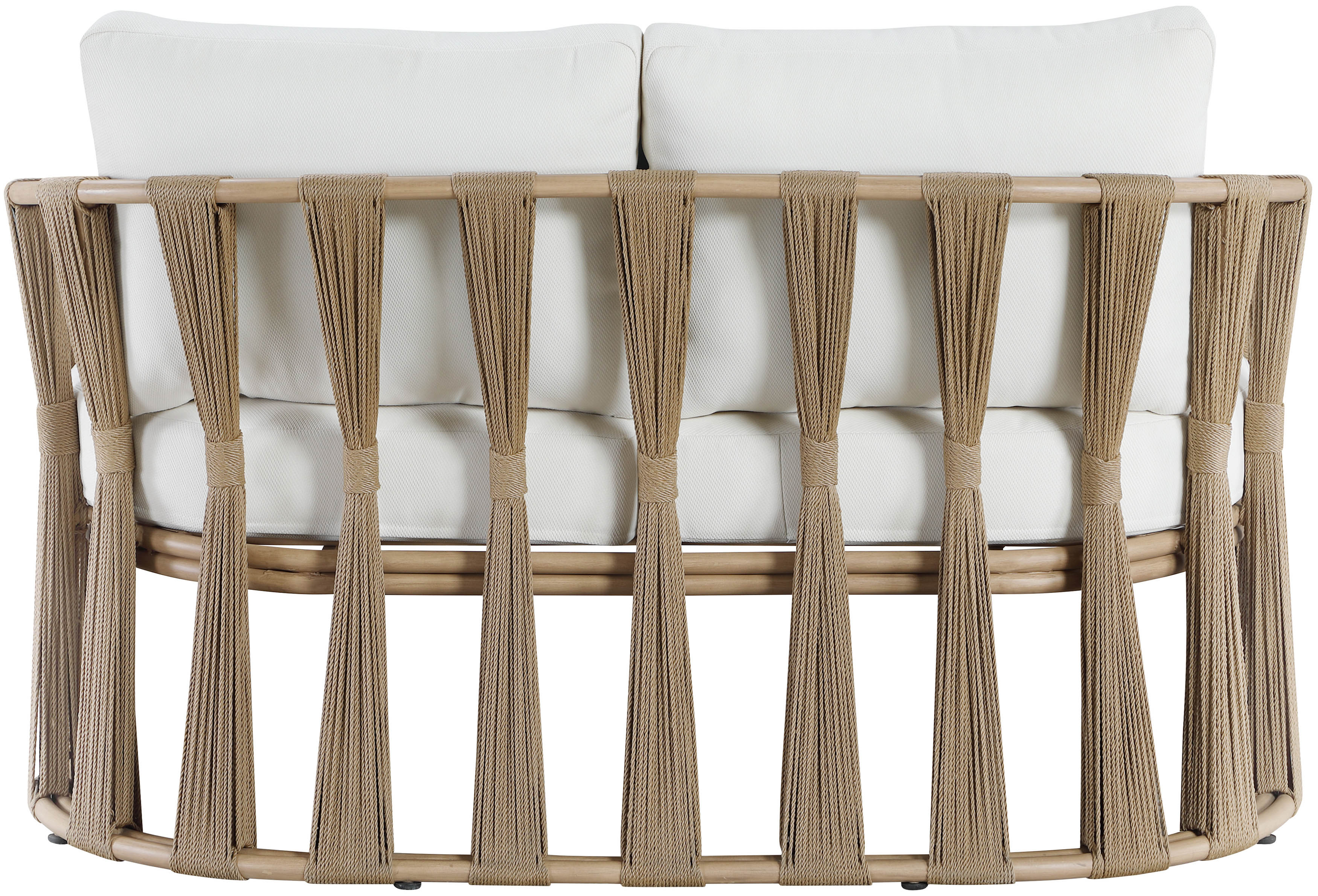 San Pietro Resilient Waterproof Fabric Upholstered Outdoor Patio Loveseat