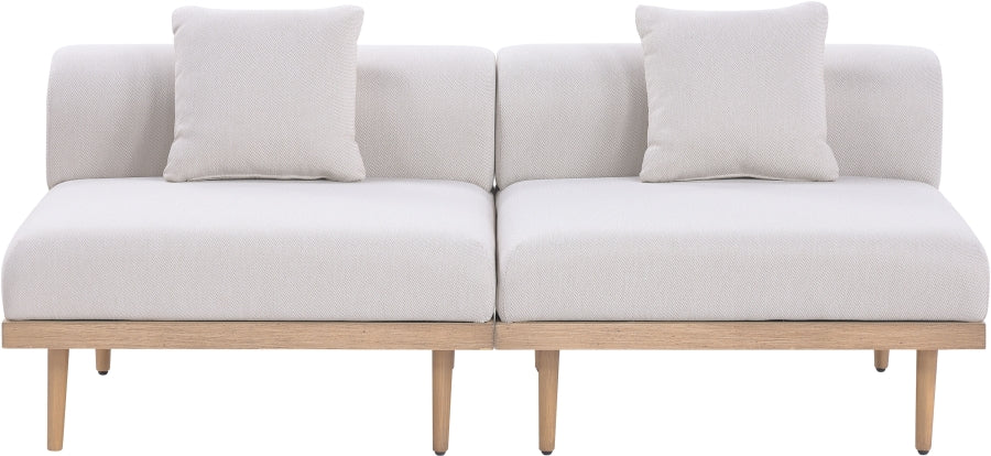 Laguna Resilient Water Resistant Fabric Upholstered Outdoor Patio 2pc. Modular Loveseat
