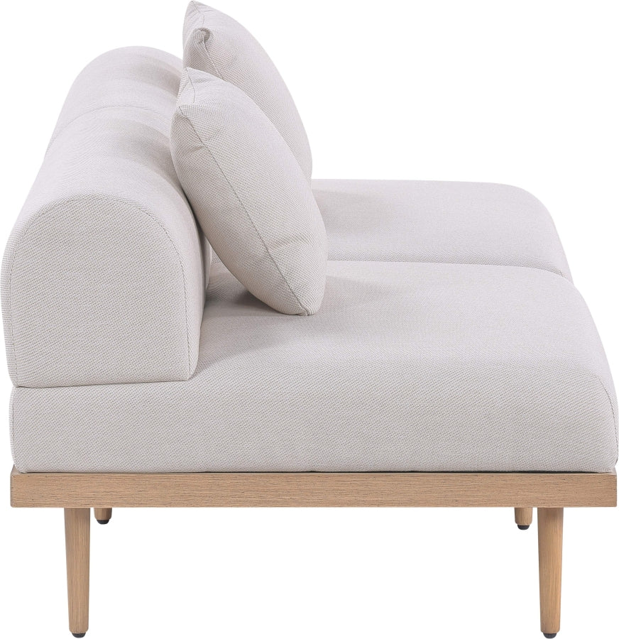 Laguna Resilient Water Resistant Fabric Upholstered Outdoor Patio 2pc. Modular Loveseat