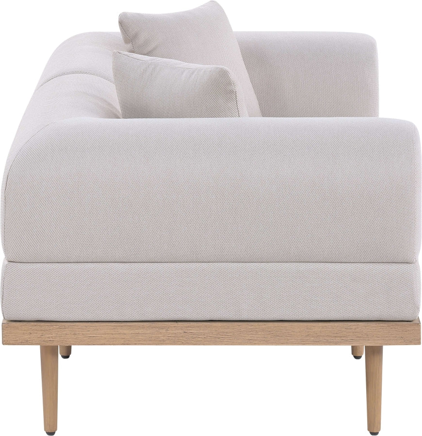 Laguna Resilient Water Resistant Fabric Upholstered Outdoor Patio 2pc. Modular Loveseat