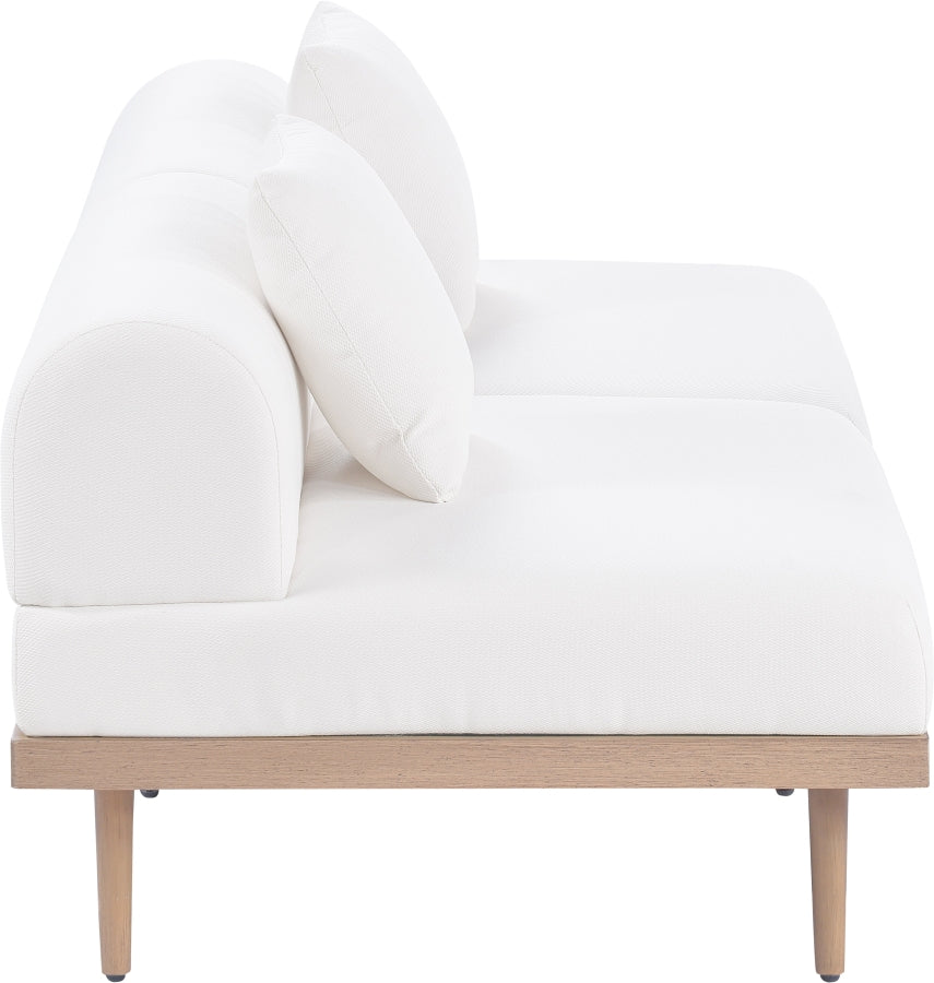 Laguna Resilient Water Resistant Fabric Upholstered Outdoor Patio 2pc. Modular Loveseat