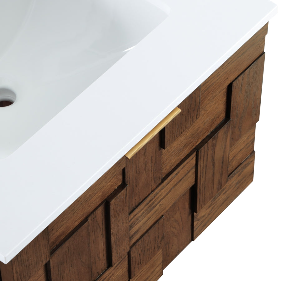 Meuble-lavabo mural pour salle de bain avec lavabo inclus