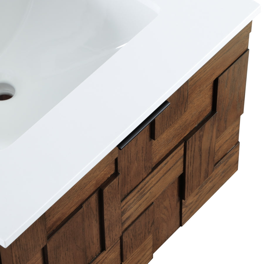 Meuble-lavabo mural pour salle de bain avec lavabo inclus