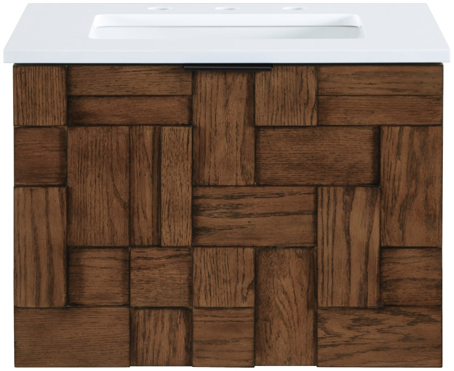 Meuble-lavabo mural pour salle de bain avec lavabo inclus
