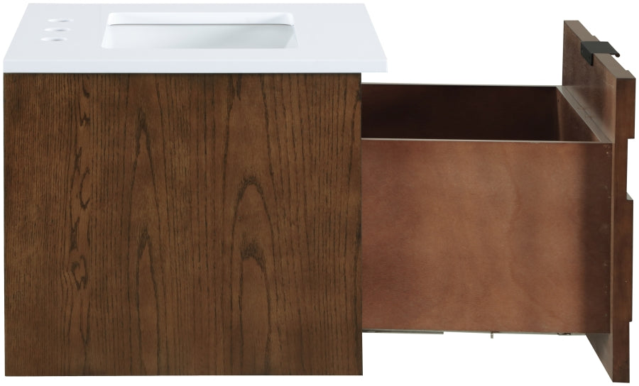 Meuble-lavabo mural pour salle de bain avec lavabo inclus