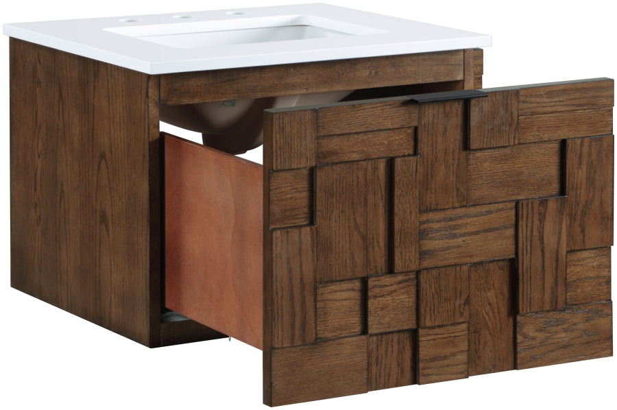 Meuble-lavabo mural pour salle de bain avec lavabo inclus