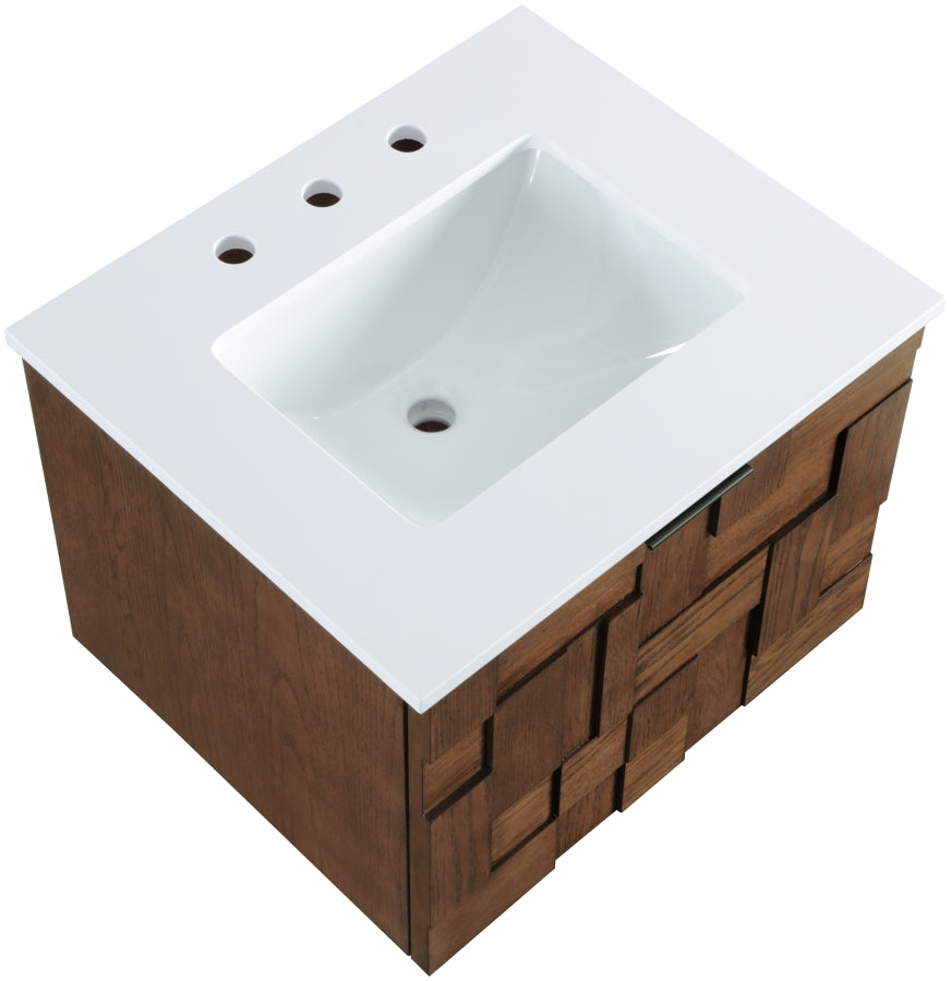 Meuble-lavabo mural pour salle de bain avec lavabo inclus
