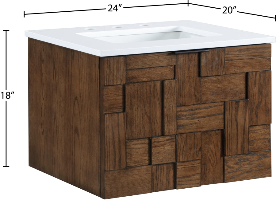 Meuble-lavabo mural pour salle de bain avec lavabo inclus