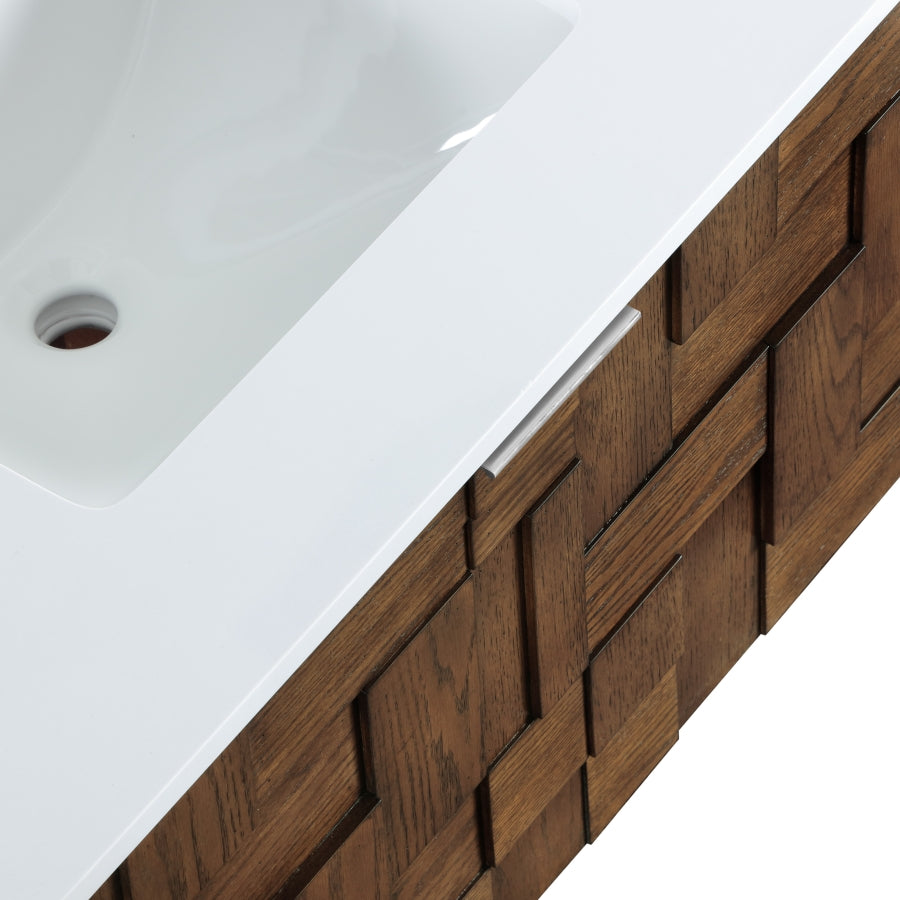 Meuble-lavabo mural pour salle de bain avec lavabo inclus
