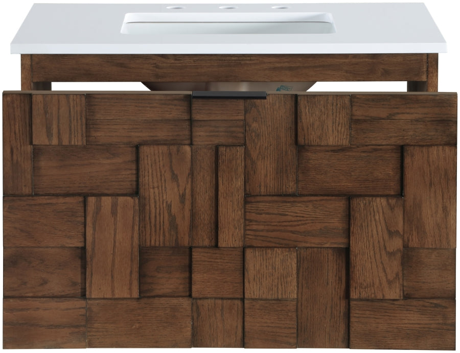 Meuble-lavabo mural pour salle de bain avec lavabo inclus