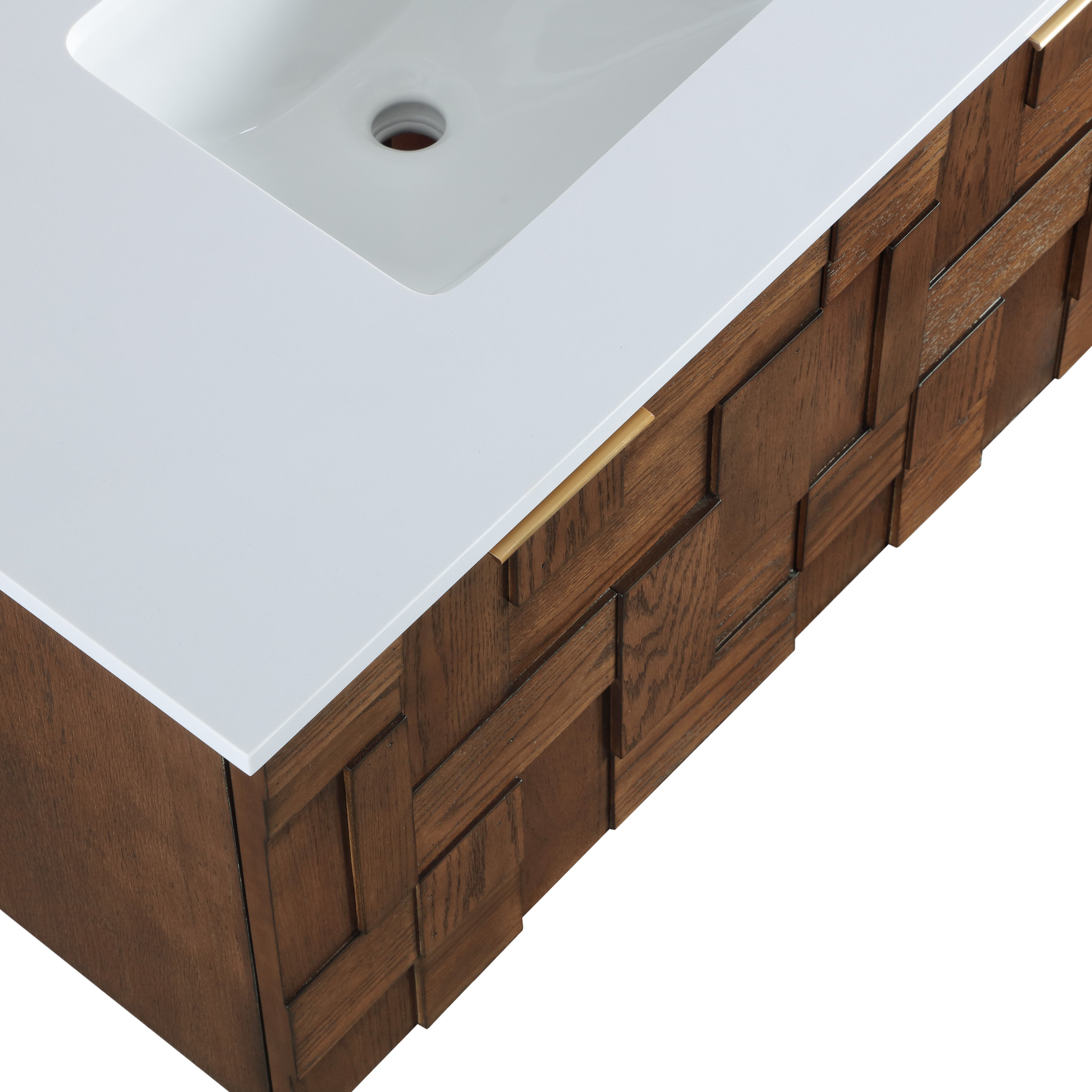 Meuble-lavabo mural pour salle de bain avec lavabo inclus