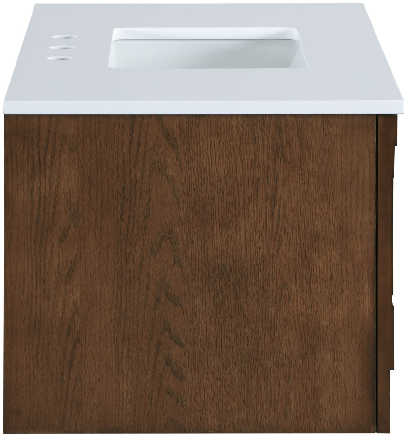 Meuble-lavabo mural pour salle de bain avec lavabo inclus