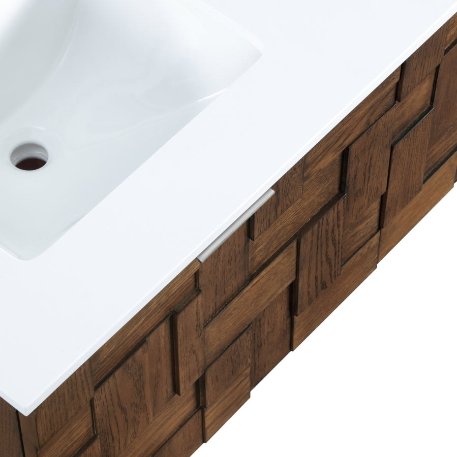 Meuble-lavabo mural pour salle de bain avec lavabo inclus