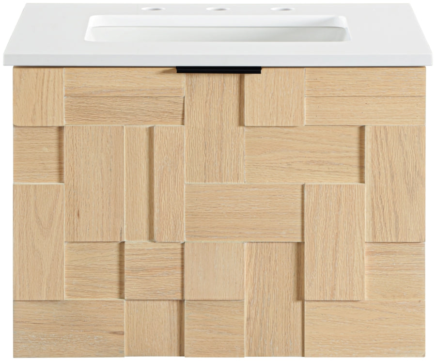Meuble-lavabo mural pour salle de bain avec lavabo inclus