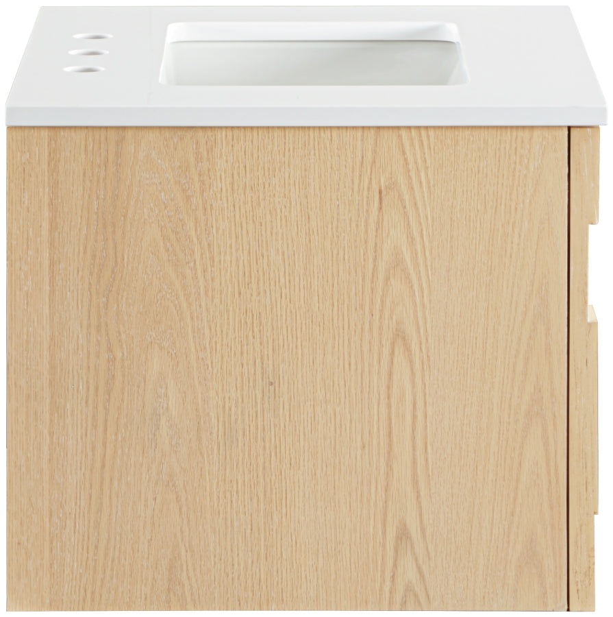 Meuble-lavabo mural pour salle de bain avec lavabo inclus