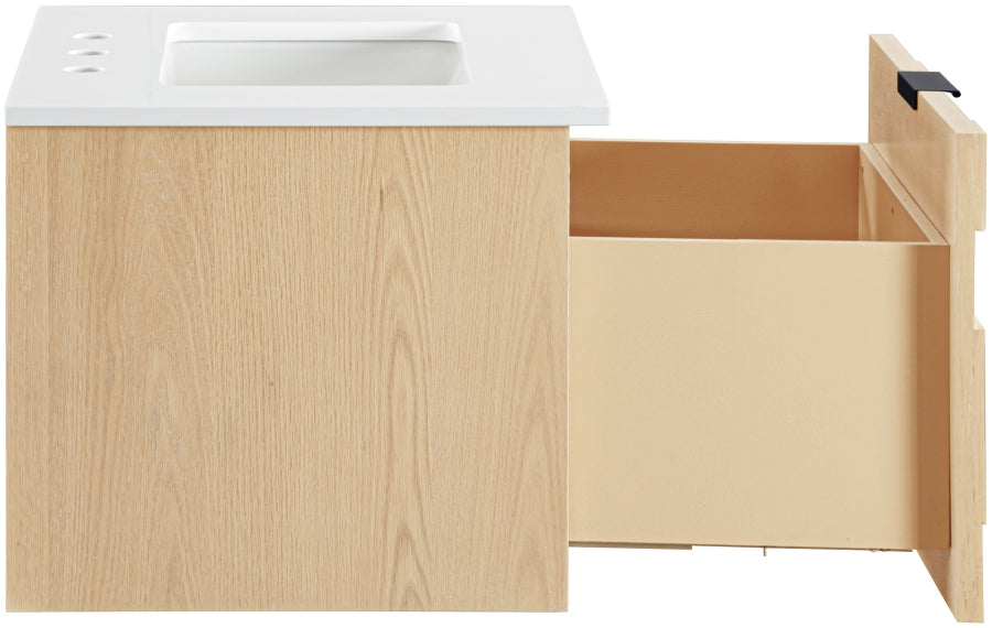 Meuble-lavabo mural pour salle de bain avec lavabo inclus
